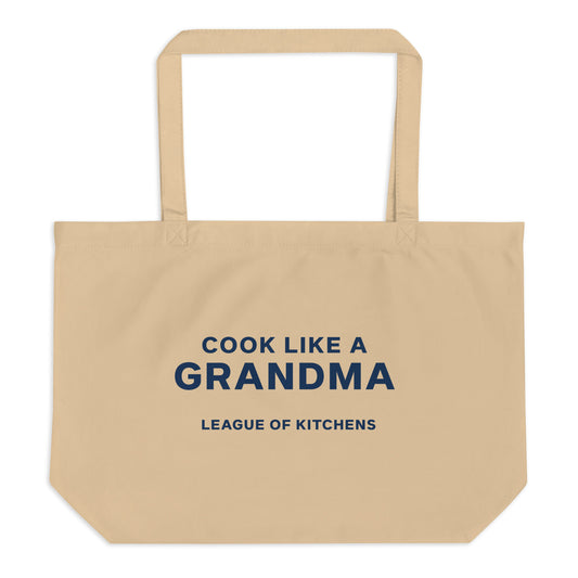 "Cook Like A Grandma" Organic Cotton Tote Bag